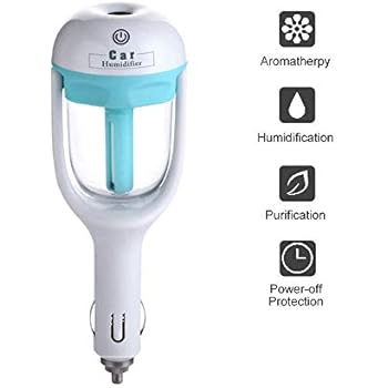 MIGHTYDUTY Car Air Humidifier Aromatherapy Essential Oil Diffuser Freshener Diffuser Blue