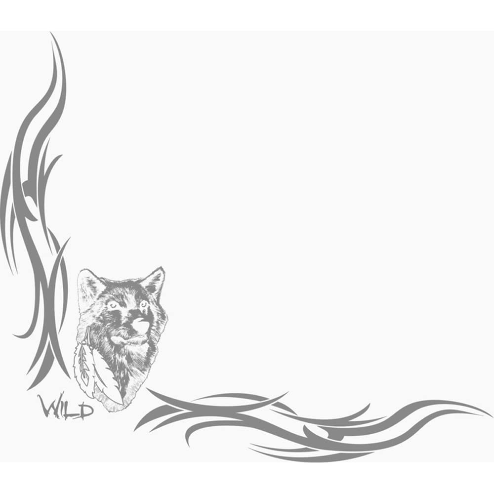Avisa Auto Tattoo Window sticker Wolf - 46x55cm - 2-pieces Left & Right side