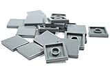 LEGO City - 20 tiles, 2x2 studs, in new dark grey - flat surface - 3068