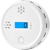 Carbon Monoxide Detector,CO Gas Monitor Alarm Detector,CO Sensor with LED Digital Display, 85dB Sound Alarm for Home,Office (Batteries NOT Included) (1piece)