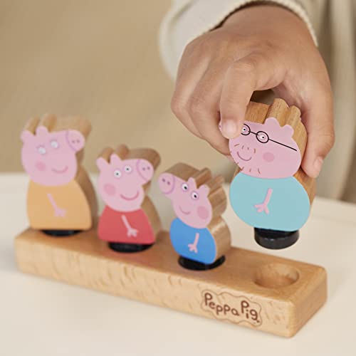 Peppa Pig Toys Wooden Family Figures Made from Responsibly Sourced Wood, Wooden Toys for 2 Year