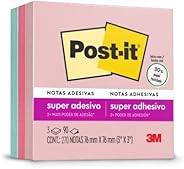 Post-it, 3M, Blocos de Notas Adesivas, Coleção Paixão por Viajar, 76mm x 76mm, 270 folhas