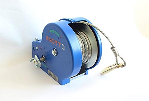 KNOTT Seilwinde 1135 kg mit Kabel, Gehäuse blau – Bild 3