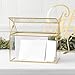 Cathy's Concepts Terrarium Gift Card Holder - Gold, Glass & Brass Construction, Perfect for Wedding Receptions, Graduations & More