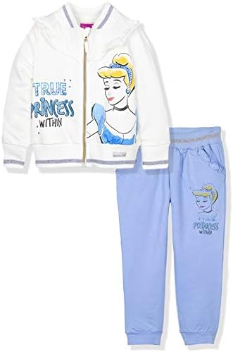 Disney Princess Girls Official Character Outfit Set Tracksuit 2 Pieces Clothes Set Jumper anfd Joggers 2-6 Years 95% Cotton