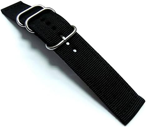 NXDA Imported canvas sports watch strap advanced NATO style sturdy fashion canvas watch with strap 20MM (Silver)