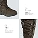 DailyShoes Knee High Faux Fur Lined Snow Boots Booties Winter Warm Mid Calf Lace Up D Ring Eskimo Boot for Women Alaska-01 Brown 9.5