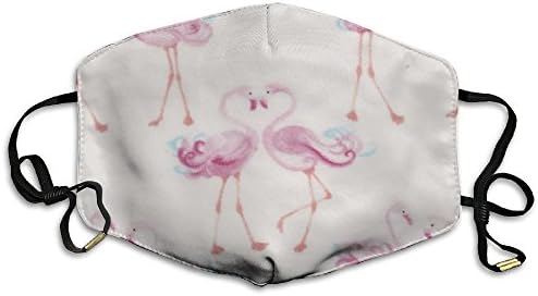 Yyyuskdk Pretty Flamingo Printed Fleece Fashion Adult Recycling Mouth Mask Respirators For Man And Woman