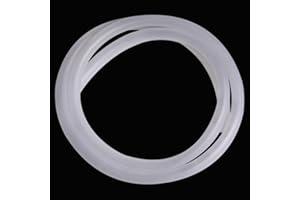 Feelers Flexible Silicone Latex Tubing, 3/16 Inch ID - 1/4 Inch OD Highly Elastic Hybrid Vinyl Tube Household Garden Water Air Hose Transport, Frosted White, 9.84Ft