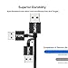 Magnetic Micro USB Charging Cable,Fast High Speed Charging 3.3 ft Strong Magnet Nylon Braided Extremely Durable Charge Cable with LED Light for Android Devices, Samsung Galaxy,Note,LG ETC (Black)