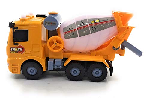 O.B Toys&Gift Bump & Go Bubble Blowing Concrete Mixer Truck Battery Operated Toy w/ Flashing LED Lights , Sounds & Bubble Blowing Action (Colors May Vary)