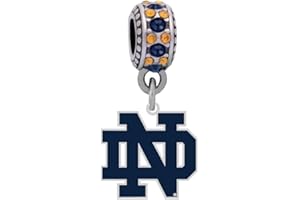 FINAL TOUCH GIFTS Notre Dame University Charm Fits Compatible With Pandora Style Bracelets
