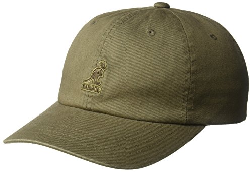 Kangol men s washed cotton baseball dad cap, smog, 1sfm