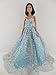 A Light Blue Ball Gown with Lots of Sparkle Made to Fit the Barbie Doll