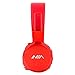 Sodee Folding Stereo Wired Headphones for Kids,Girls Headphones,Boys Headphone,in-line Microphone Remote Control Adjustable Over Ear Headphone Kids Headsets with Soft Earpads for Cellphones (Red)