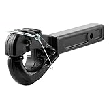 CURT 48005 Pintle Hook Hitch, Fits 2-Inch Receiver, 10,000 lbs. GTW, Fits 2-1/2-Inch Lunette Ring
