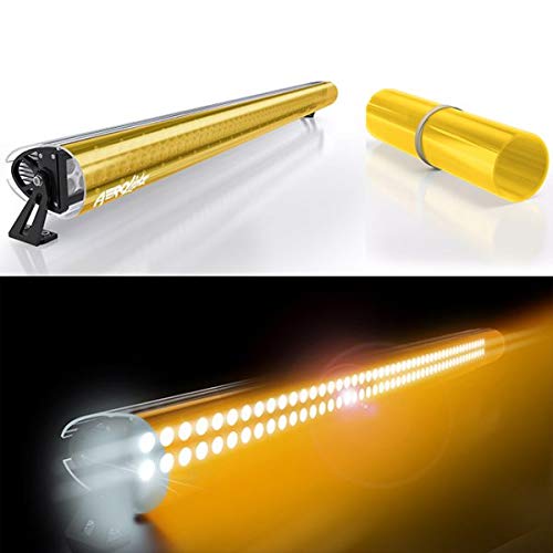 AeroLidz LED Light Bar Cover Transparent Insert 52 Inch (Amber) 015AMB52