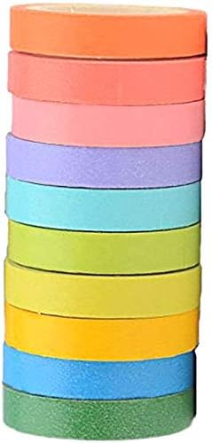 Amazon マスキングテープ 和紙テープ ギフトデコレーション 装飾用マスキングテープ 可愛いマスキングテープ10色 明るい色 和紙テープ 並行輸入品 文房具 オフィス用品 文房具 オフィス用品