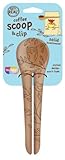 Talisman Designs Get Real Solid Beechwood Coffee Scoop/Clip, Nature Design
