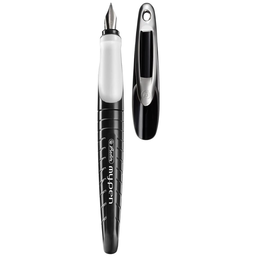 Herlitz My.Pen L-Nib Fountain Pen - Black/White