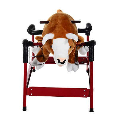 Canvoi Spring Rocking Horse Vintage Kids Riding Toy Rocker Plush Bouncing w/ Sound