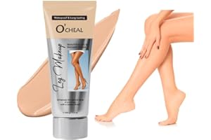 O'CHEAL O’CHEAL Waterproof Leg Makeup Cream, No Transfer Tattoo Cover Up&Scar Concealer, Long Lasting Body Foundation for Flawless Skin, Leg Varicose Vein Cover Up, Suitable All Skin Tones (Light Brown)