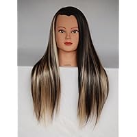 Ladella Beauty 26 - 28 " Cosmetology (Heavy Density) Synthetic Fiber Two Tone Mannequin Manikin Training Head - Adeline