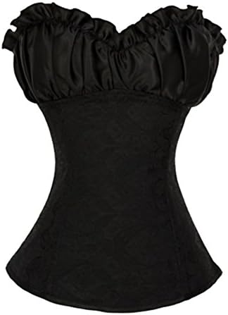 Silver Basques Renaissance Satin Corset top lingerie Plus size S-6XL
