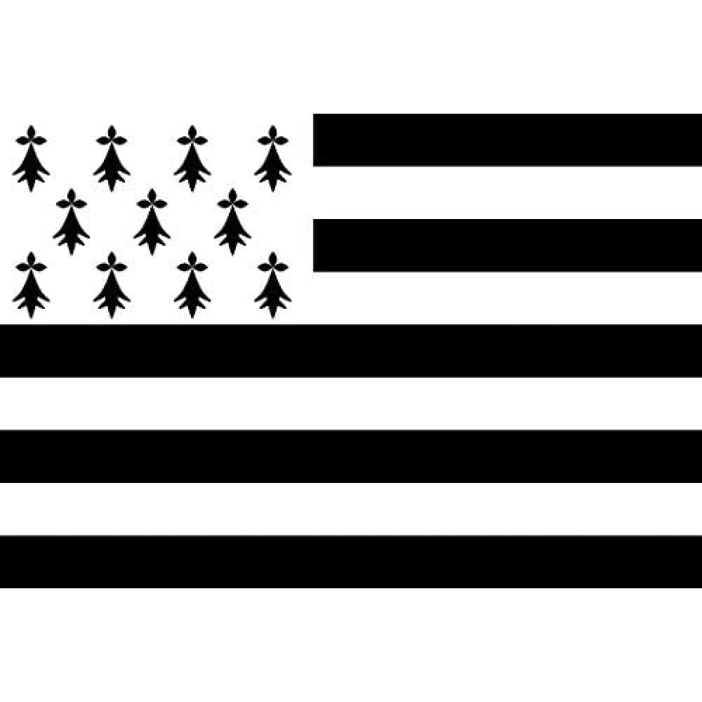 AZ FLAG - Brittany alternative Flag - 3x5 Ft - External Use - breton Banner Knitted Polyester with Two Plastic Rings - Fade Resistant - Vivid Colors - 3' x 5' Feet - 150x90 Cm