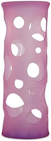 Protective Silicone Sleeve for Glass Bottles- Fits Most 15-16 Oz Double Wall Glass Tea Tumblers - (450 ml - Sleeve Only, Light Purple)
