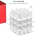 Zober Christmas Ornament Storage Box - Stores 64 Ornaments - Non-Woven, Tear- Proof Christmas Ornament Storage Containers - 3 Inch Cube Compartments - Red