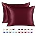 ShopBedding Luxury Satin Pillowcase for Hair – Standard Satin Pillowcase with Zipper, Burgundy (Pillowcase Set of 2) – Blissford
