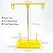 Light Weight Thread Stand - 3 Spools Holder for Domestic (Home-Base) Embroidery and Sewing Machines - Four Colors for Choices - Yellow