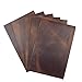 Hide & Drink, Rustic Durable Thick Leather Rectangles (4 x 6 in.) 6 Piece Set for Crafts, Tooling, Hobby Workshop, Gun Holster Apron, Notebook Covers, Heavy Weight (1.6-1.8mm) :: Bourbon Brown