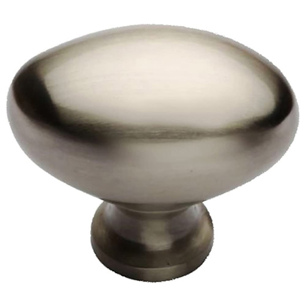 Merriway BH07635 Oval Knob Nickel Plated 30mm Cupboard Door/Drawer Knob