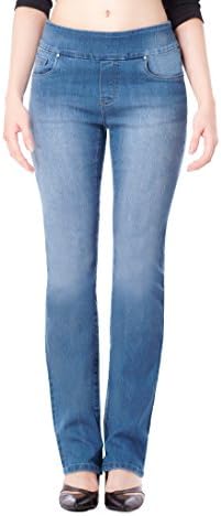 Bluberry women's Light wash straight leg denim