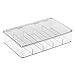 mDesign Plastic Divided Stackable Hair, Makeup & Jewelry Organizer Box with Hinge Lid for Bathroom Vanity Countertop - 5 Sections - Stores Hair Clips, Barrettes, Accessories - Ligne Collection - Clear