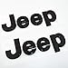 US85 Direct 3D Universal Jeep OEM ABS Front Rear Hood Trunk Liftgate Adhesive Emblem Logo Badge Modified Replacement Set 2pcs (Gloss Black)