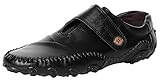 UJoowalk Mens Comfortable Outdoor Formal Cool Velcro Octopus Driving Walking Casual Loafers Shoes(11B(M)US, Black)