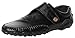 CAIHEE Men 's Casual Leather Stitching Fashion Walking Driving Shoes Slip-On Loafers(8 D(M) US, Black)