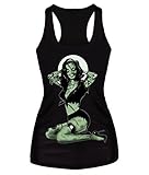Amoluv Hot Fashion Women Skeleton Skull Printed Sleeveless T Shirt Vest Tank Tops