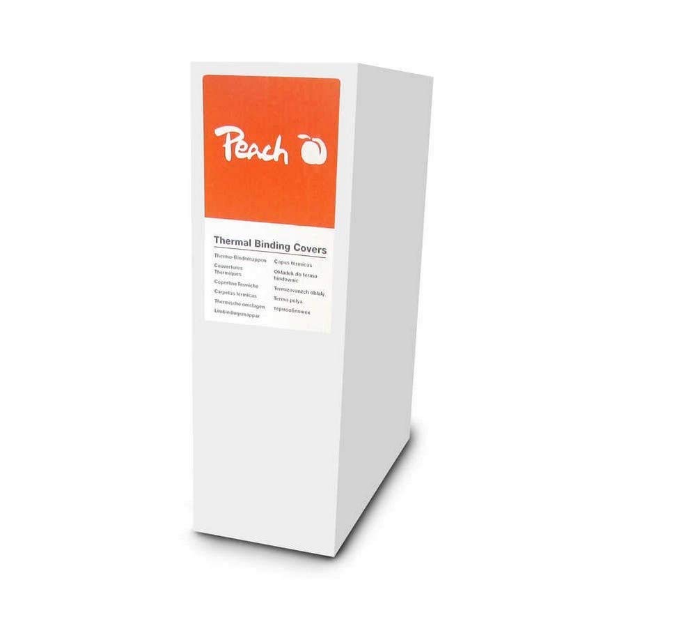 Peach Thermal Binder Covers, White, for 100 Sheets (A4, 80 GSM), Set of 80 - PBT406-07