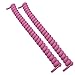 FOOTMATTERS No Tie Shoe Laces for Kids and Adults - Elastic Curly Shoelaces for Sneakers - Pink - 1 Pair