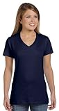 Hanes Ladies 4.5 oz. 100% Ringspun Cotton nano-T V-Neck T-Shirt
