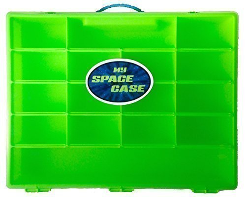 My Space Case, Organizer for Mini Figures, Lightsabers, Tools, Weapons, Windows, Doors, &amp; Other Speciality Building Pieces - Fits over 1000 Lego Pieces- Sturdy, Lightweight Case for Easy Travel