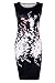 Elevesee Women's Floral Bodycon Cocktail Party Summer Dresses Black Medium