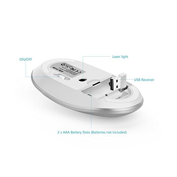 Wireless-Keyboard-Mouse-Combo-Jelly-Comb-KUS015-Ultra-Slim-Full-Size-Rechargeable-24G-USB-Keyboard-Mouse-Set-QWERTY-UK-Layout-Mouse-not-Rechargeable-for-PC-Computer-Laptop-White-and-Silver Wireless Keyboard Mouse Combo, Jelly Comb KUS015 Ultra Slim Full Size Rechargeable 2.4G USB Keyboard & Mouse Set QWERTY…