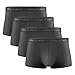 David Archy Men's 4 Pack Underwear Micro Modal Separate Pouches Trunks with Fly (Dark Gray,M)