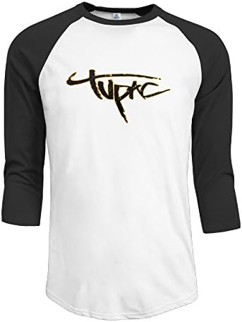 Mens Tupac Shakur Logo 3/4 Sleeve\r\n Long Sleeve Shirts Graphic Tees