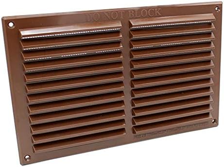 Rytons 9X6 Louvre Ventilation Grille with Flyscreen - Brown